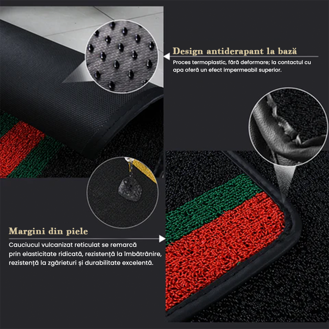 Prémiové autokoberce z PVC a eko kůže, vhodné do každého počasí, voděodolné – kompletní sada na přední i zadní sedadla