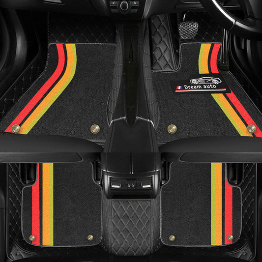 Prémiové autokoberce z PVC a eko kůže, vhodné do každého počasí, voděodolné – kompletní sada na přední i zadní sedadla