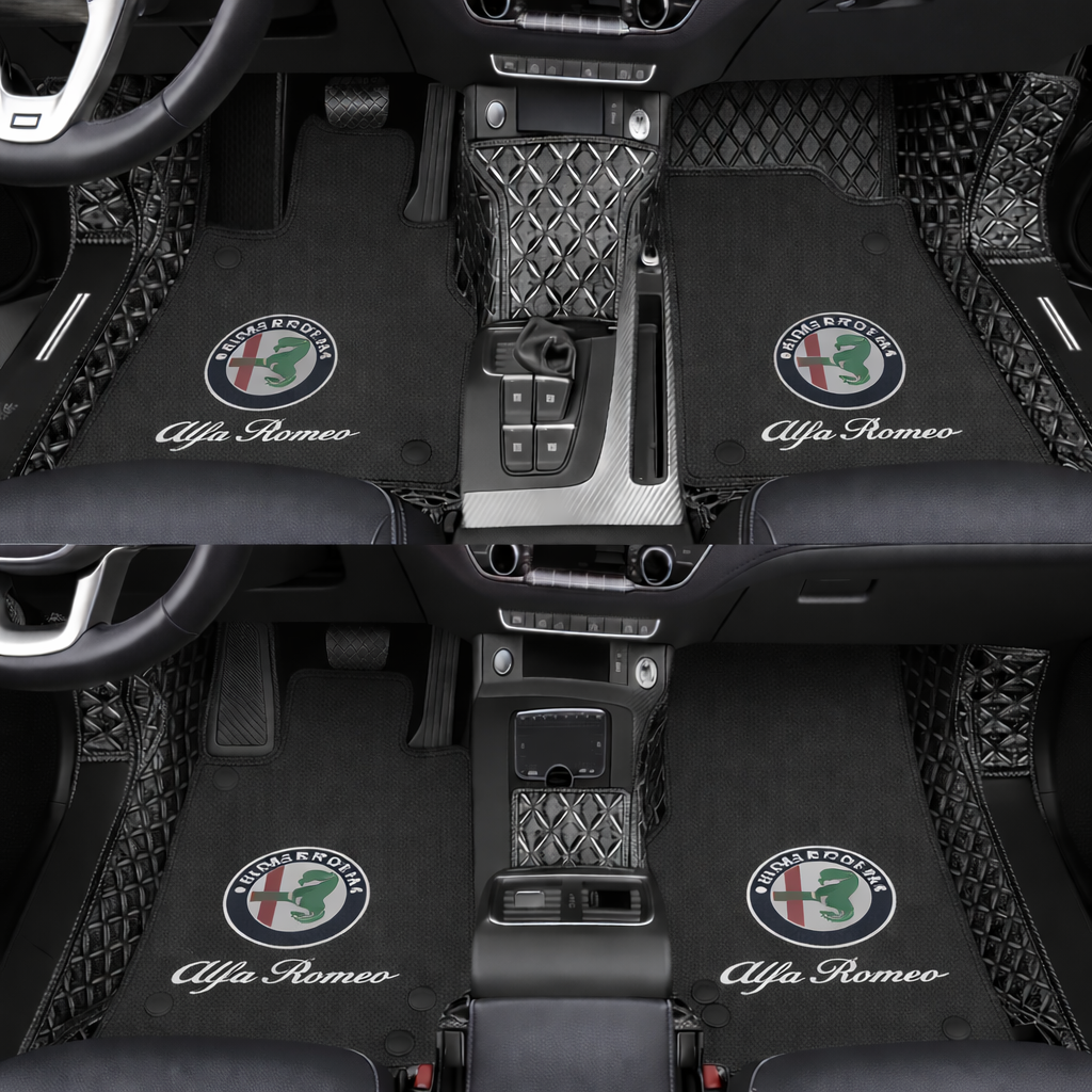 Prémiové autokoberce z PVC a eko kůže, vhodné do každého počasí, voděodolné – kompletní sada na přední i zadní sedadla