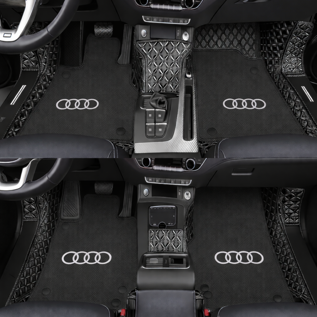 Prémiové autokoberce z PVC a eko kůže, vhodné do každého počasí, voděodolné – kompletní sada na přední i zadní sedadla