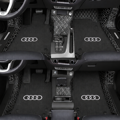 Prémiové autokoberce z PVC a eko kůže, vhodné do každého počasí, voděodolné – kompletní sada na přední i zadní sedadla