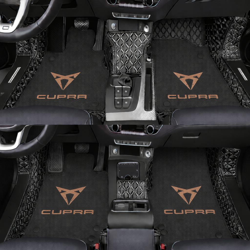 Prémiové autokoberce z PVC a eko kůže, vhodné do každého počasí, voděodolné – kompletní sada na přední i zadní sedadla