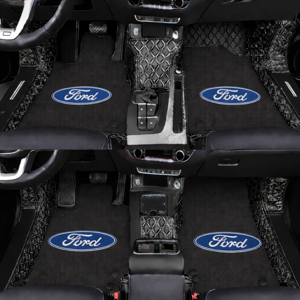 Prémiové autokoberce z PVC a eko kůže, vhodné do každého počasí, voděodolné – kompletní sada na přední i zadní sedadla