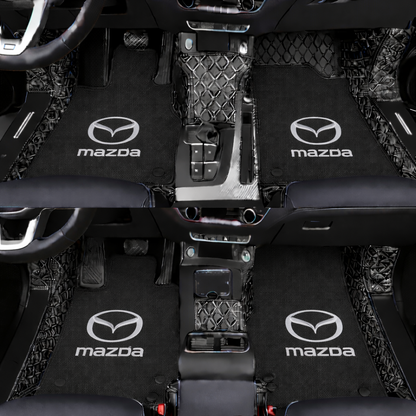 Prémiové autokoberce z PVC a eko kůže, vhodné do každého počasí, voděodolné – kompletní sada na přední i zadní sedadla