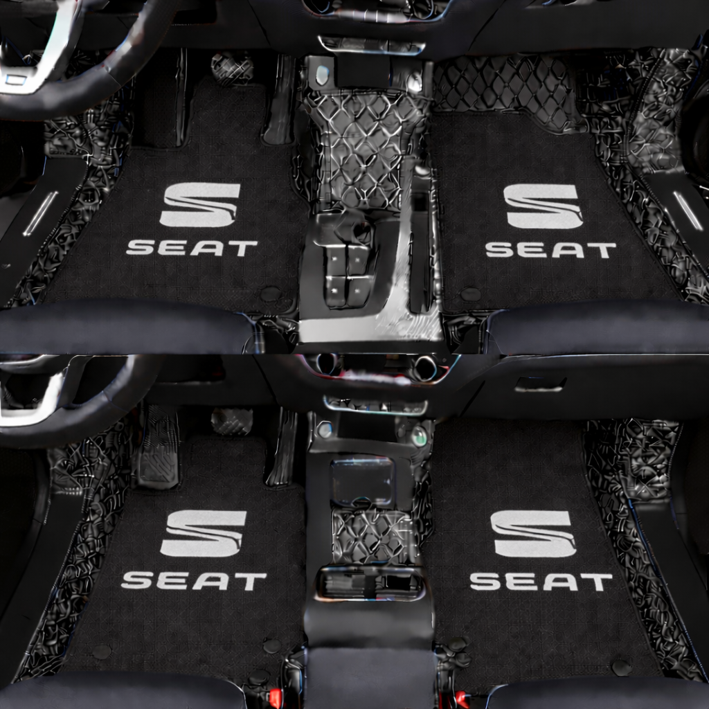 Prémiové autokoberce z PVC a eko kůže, vhodné do každého počasí, voděodolné – kompletní sada na přední i zadní sedadla