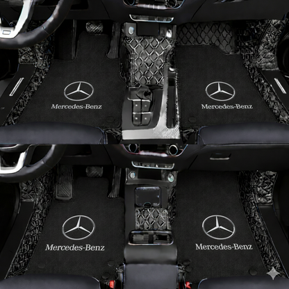 Prémiové autokoberce z PVC a eko kůže, vhodné do každého počasí, voděodolné – kompletní sada na přední i zadní sedadla