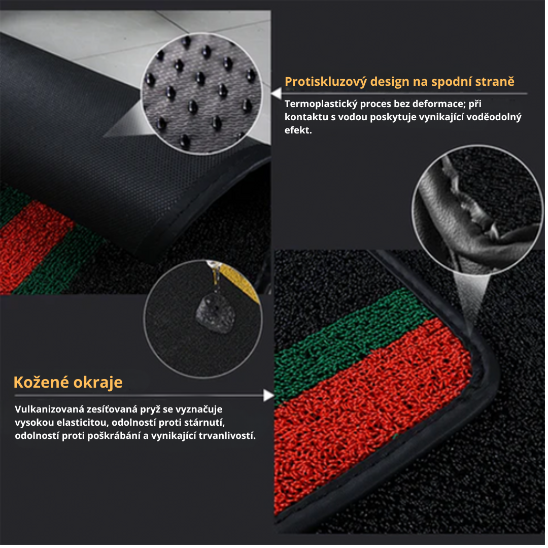 Prémiové autokoberce z PVC a eko kůže, vhodné do každého počasí, voděodolné – kompletní sada na přední i zadní sedadla
