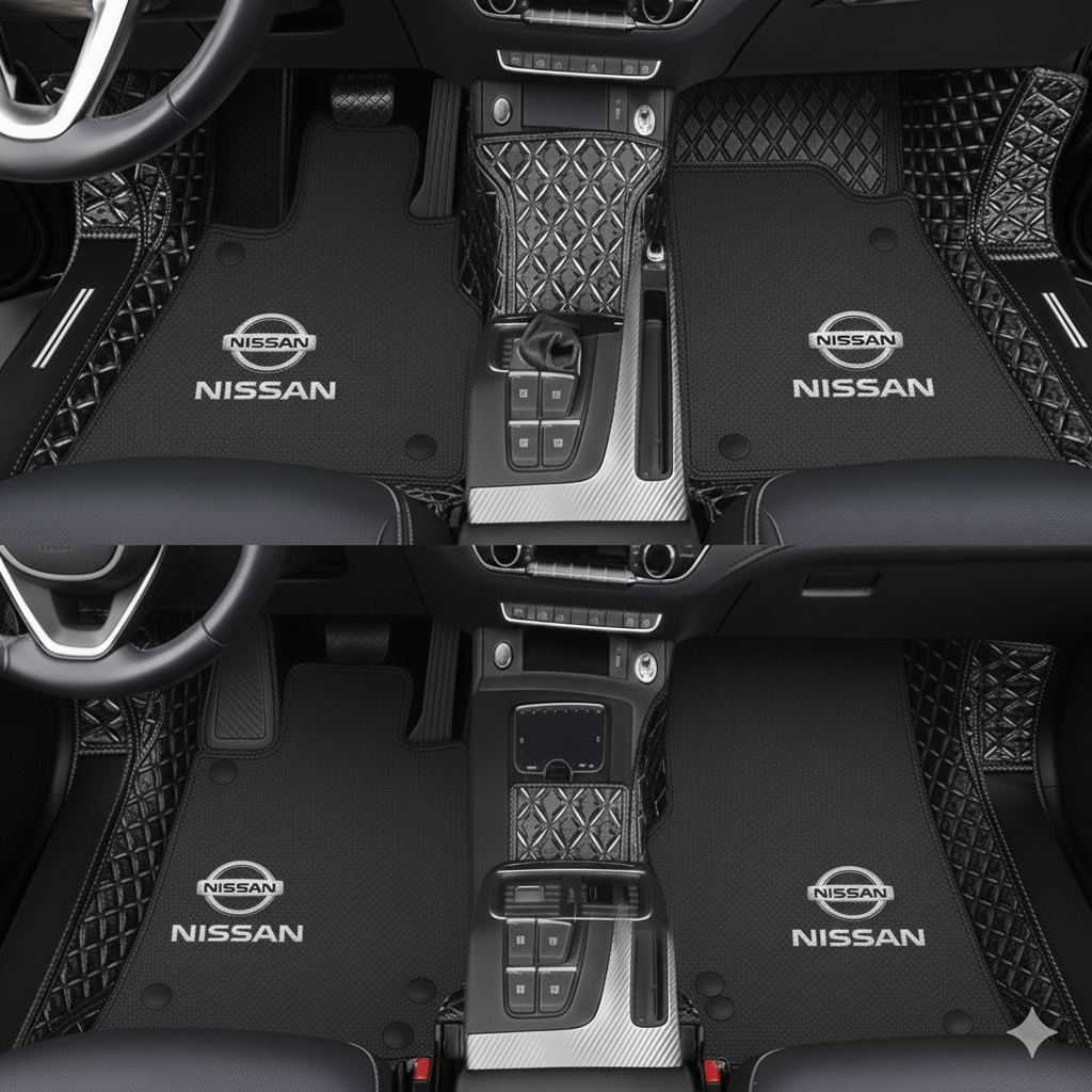 Prémiové autokoberce z PVC a eko kůže, vhodné do každého počasí, voděodolné – kompletní sada na přední i zadní sedadla