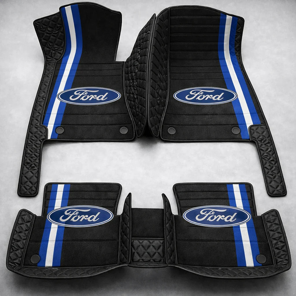 Prémiové autokoberce z PVC a eko kůže, vhodné do každého počasí, voděodolné – kompletní sada na přední i zadní sedadla