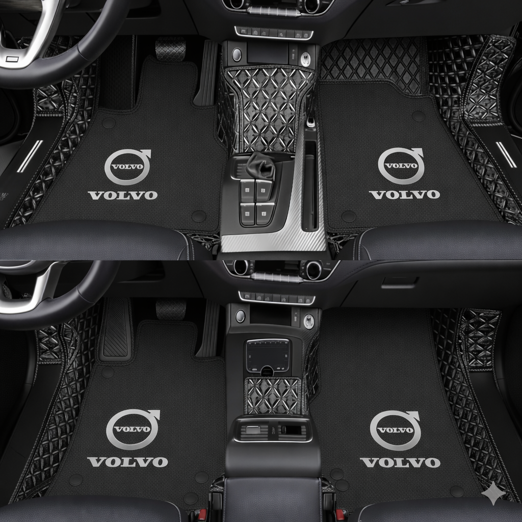 Prémiové autokoberce z PVC a eko kůže, vhodné do každého počasí, voděodolné – kompletní sada na přední i zadní sedadla