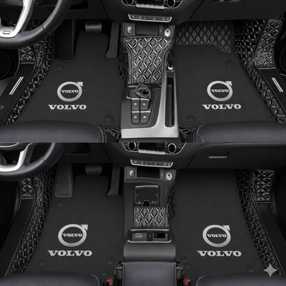 Prémiové autokoberce z PVC a eko kůže, vhodné do každého počasí, voděodolné – kompletní sada na přední i zadní sedadla