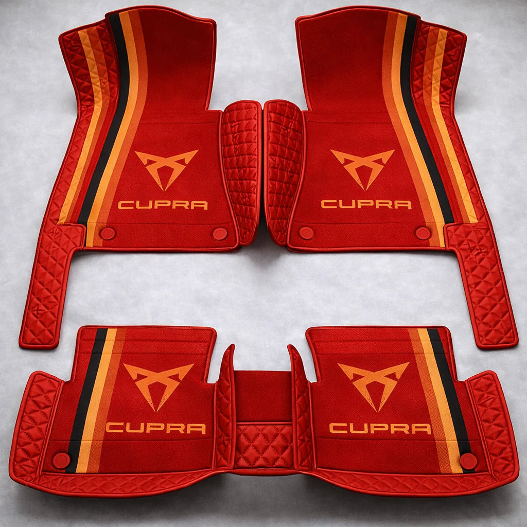 Prémiové autokoberce z PVC a eko kůže, vhodné do každého počasí, voděodolné – kompletní sada na přední i zadní sedadla